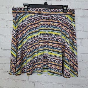 Mossimo Supply Co. Tribal Print Flare Skirt XL